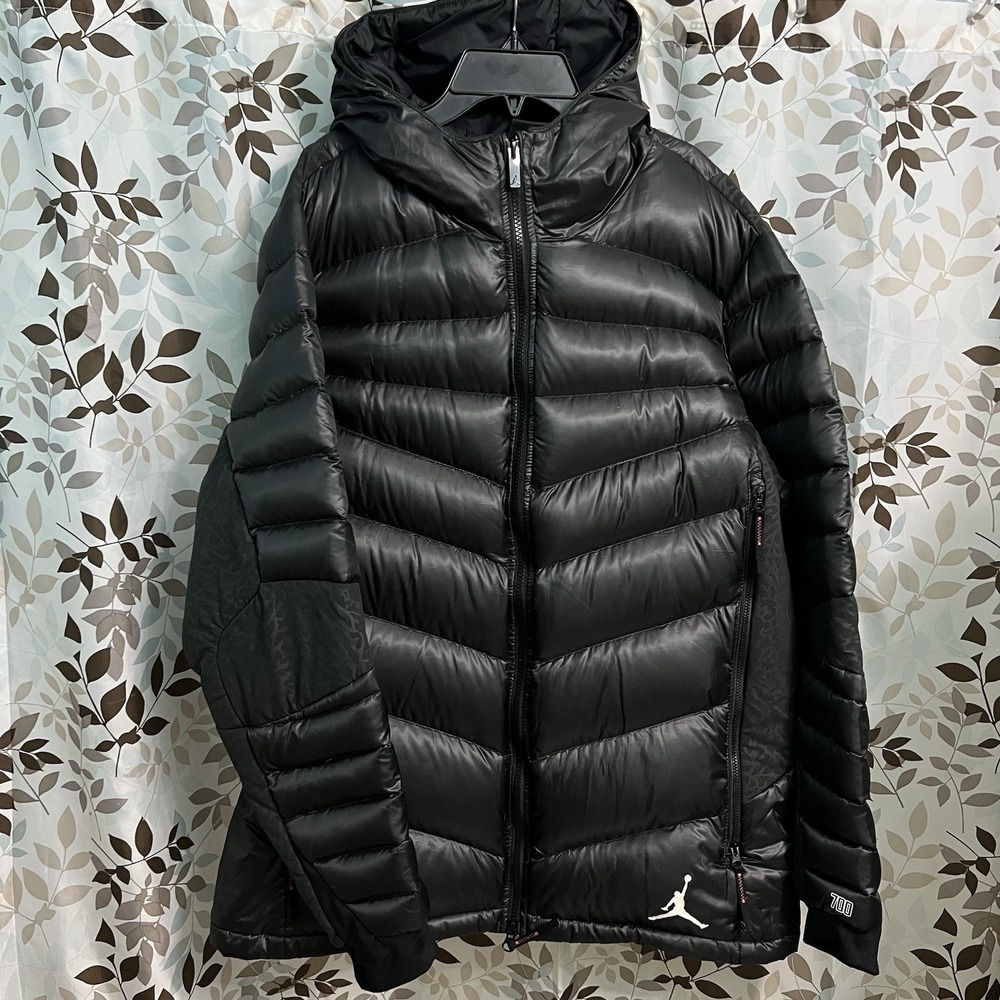 Nike Jordan Hooded 700 fill Down Insulated Goose Jacket Black Men's L 623485-010